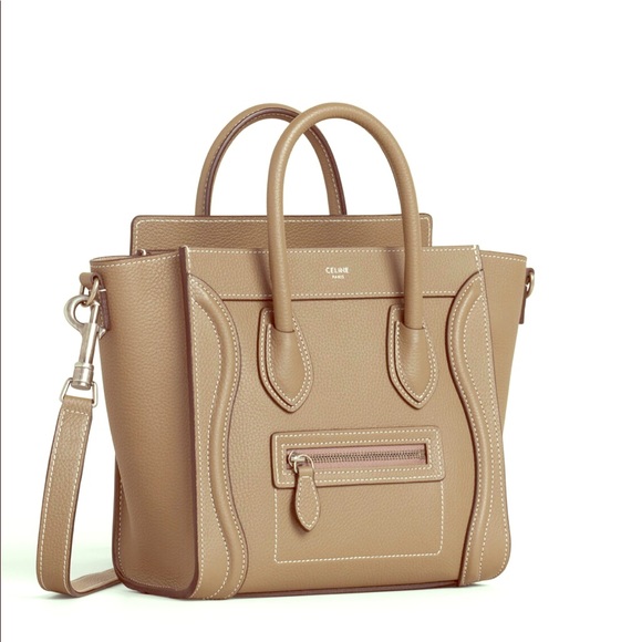 Celine Handbags - NANO LUGGAGE BAG IN DRUMMED CALFSKIN